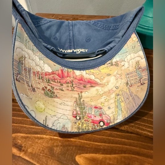 Wrangler Barbie Embroidered Snapback Adult Blue Washed Denim Hat NWT - Picture 3 of 9
